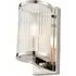 Easton Ribbed Bubble Glass Wall Light - Bright Nickel