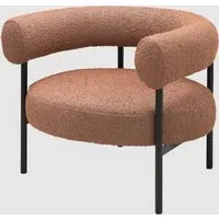 Easton Round Occasional Chair - Burnt Orange, Fabric