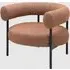 Easton Round Occasional Chair - Burnt Orange, Fabric