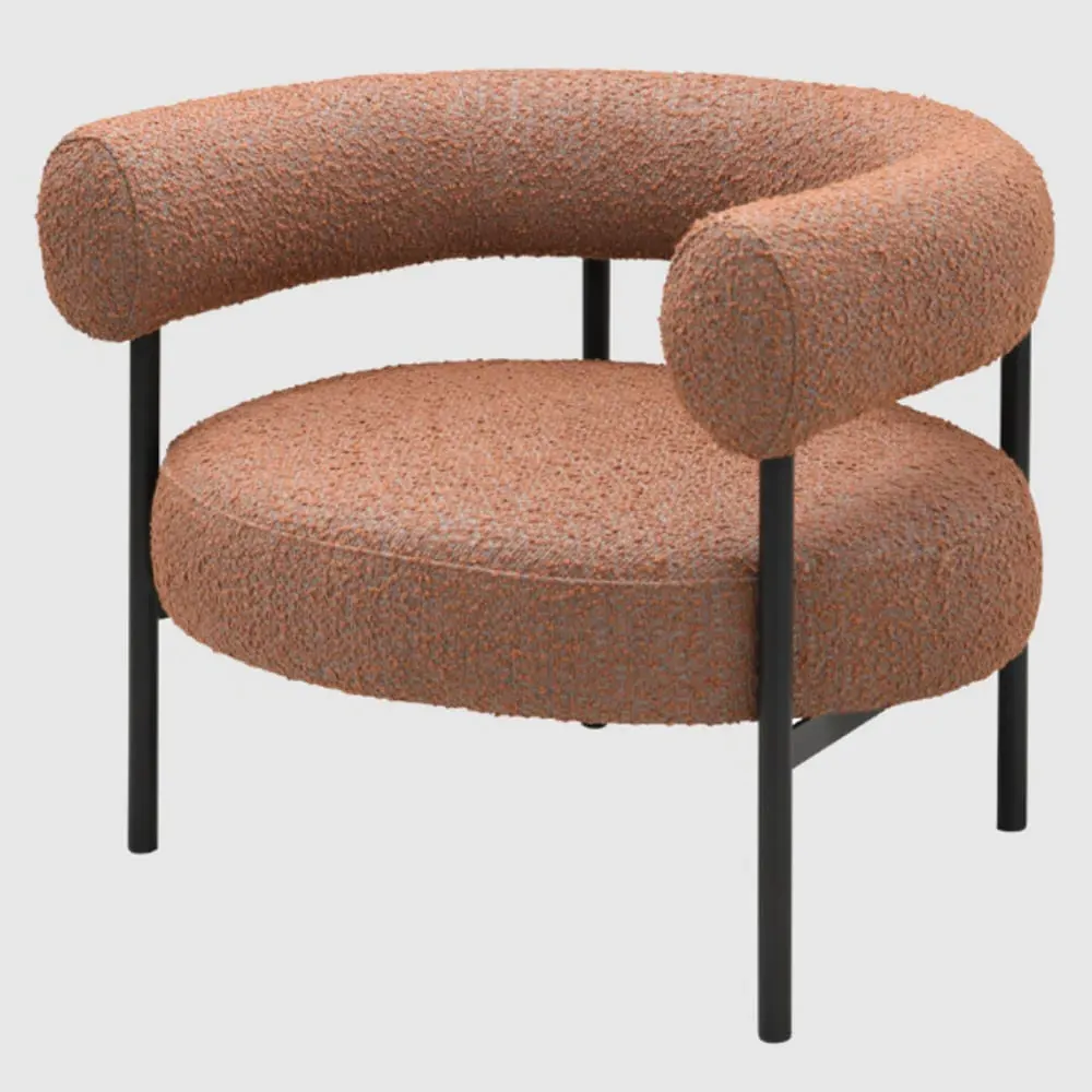Easton Round Occasional Chair - Burnt Orange, Fabric image
