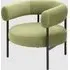 Easton Round Occasional Chair - Olive Green, Velvet
