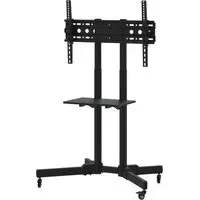 Easton Small TV Mount Bracket with Wheels - Black, Steel