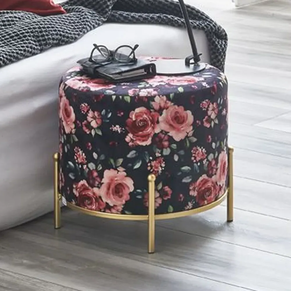 Eastroy Fabric Stool with Gold Legs - Motif image