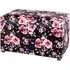Eastroy Fabric Storage Ottoman - Black Rose Print