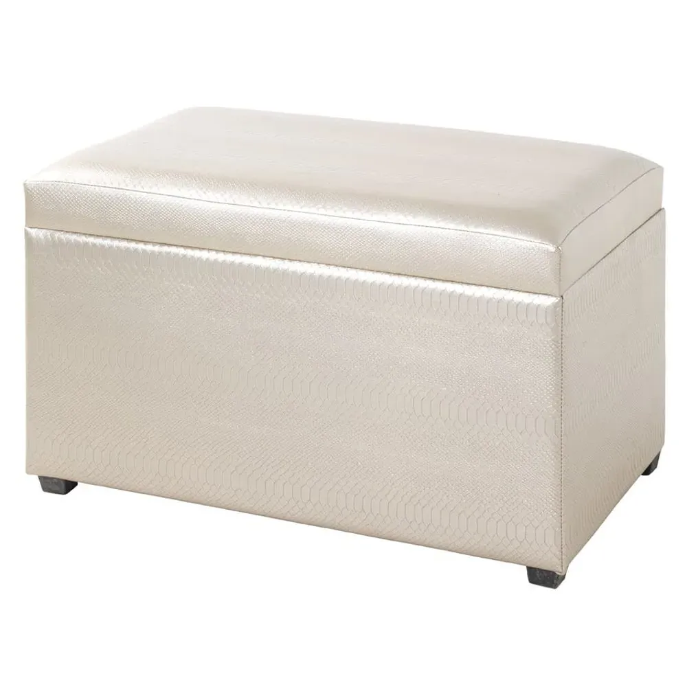 Eastroy Fabric Storage Ottoman - Gold