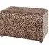 Eastroy Fabric Storage Ottoman - Leopard Print