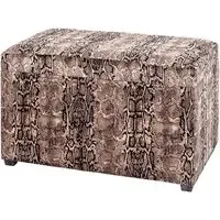 Eastroy Fabric Storage Ottoman - Snake Print