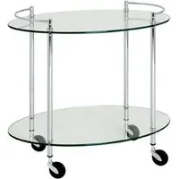 Eauclaire Oval Serving Trolley - Chrome