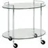 Eauclaire Oval Serving Trolley - Chrome