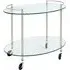 Eauclaire Oval Serving Trolley - Stainless Steel