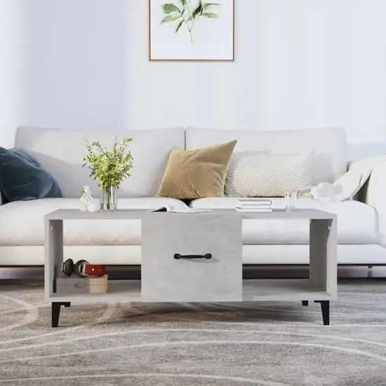 Ebco Coffee Table with Storage - Concrete Effect