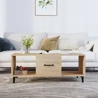 Ebco Coffee Table with Storage - Sonoma Oak