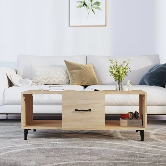 Ebco Coffee Table with Storage - Sonoma Oak