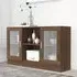 Ebru Display Cabinet with 2 Doors - Brown Oak, Engineered Wood