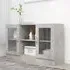 Ebru Display Cabinet with 2 Doors - Concrete Effect