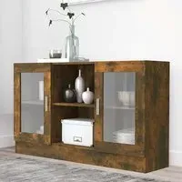 Ebru Display Cabinet with 2 Doors - Smoked Oak