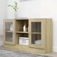 Ebru Display Cabinet with 2 Doors - Sonoma Oak