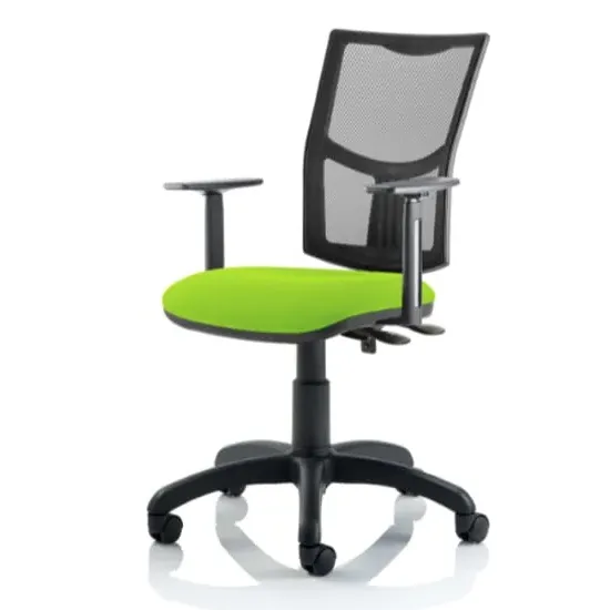 Eclipse II Mesh Back Office Chair with Adjustable Arms - Green