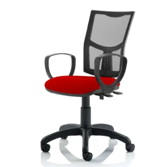 Eclipse II Mesh Back Office Chair with Loop Arms - Cherry