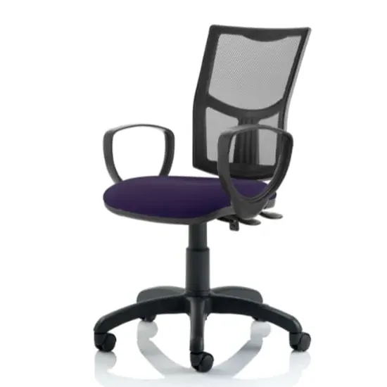 Eclipse II Mesh Back Office Chair with Loop Arms - Purple