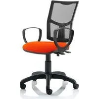 Eclipse II Mesh Back Office Chair with Loop Arms - Red