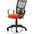 Eclipse II Mesh Back Office Chair with Loop Arms - Red