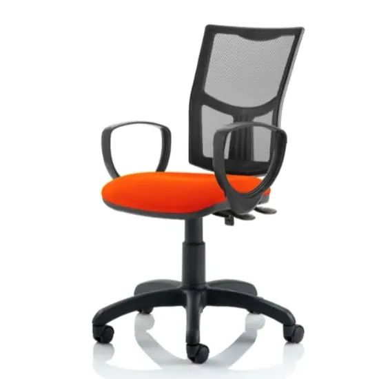 Eclipse II Mesh Back Office Chair with Loop Arms - Red