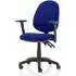 Eclipse II Office Chair with Adjustable Arms - Blue
