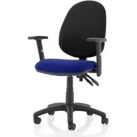 Eclipse II Office Chair with Adjustable Arms - Blue