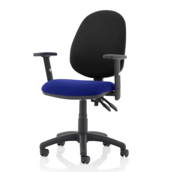Eclipse II Office Chair with Adjustable Arms - Blue