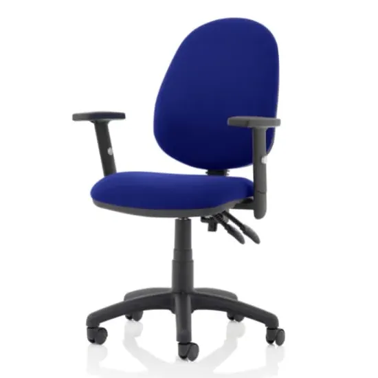 Eclipse II Office Chair with Adjustable Arms - Blue