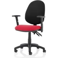 Eclipse II Office Chair with Adjustable Arms - Cherry