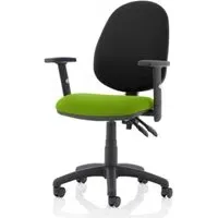 Eclipse II Office Chair with Adjustable Arms - Green