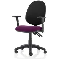 Eclipse II Office Chair with Adjustable Arms - Purple