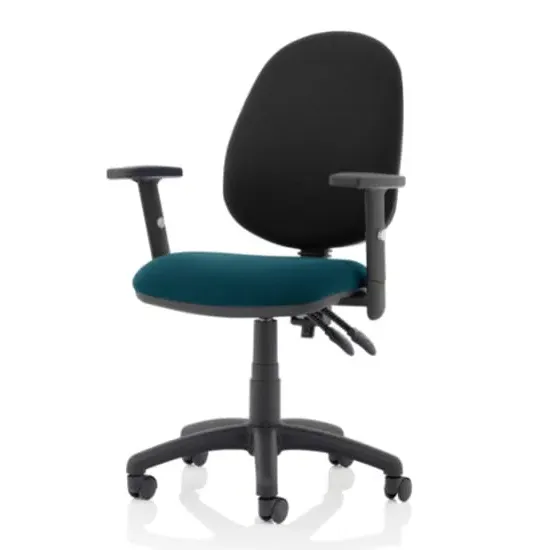Eclipse II Office Chair with Adjustable Arms - Teal