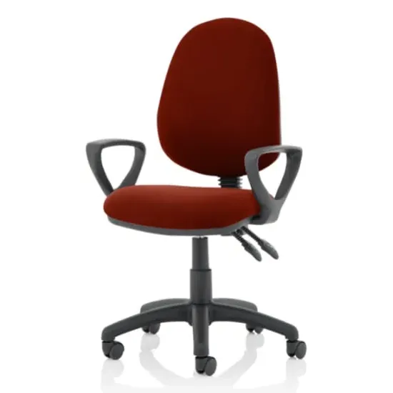Eclipse II Office Chair with Loop Arms - Ginseng Chilli, Fabric