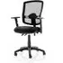 Eclipse Office Chair with Adjustable Arms - Black, Fabric