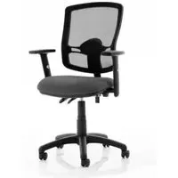 Eclipse Office Chair with Adjustable Arms - Charcoal, Mesh