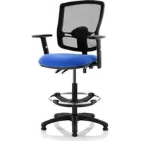 Eclipse Office Chair with Arms and Rise Kit - Blue, Mesh