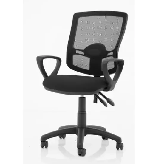 Eclipse Office Chair with Loop Arms - Black, Fabric