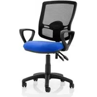 Eclipse Office Chair with Loop Arms - Blue, Mesh