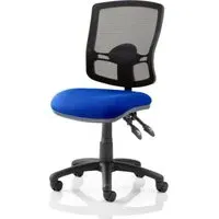 Eclipse Office Chair with Mesh Backrest - Blue, Fabric