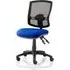 Eclipse Office Chair with Mesh Backrest - Blue, Fabric