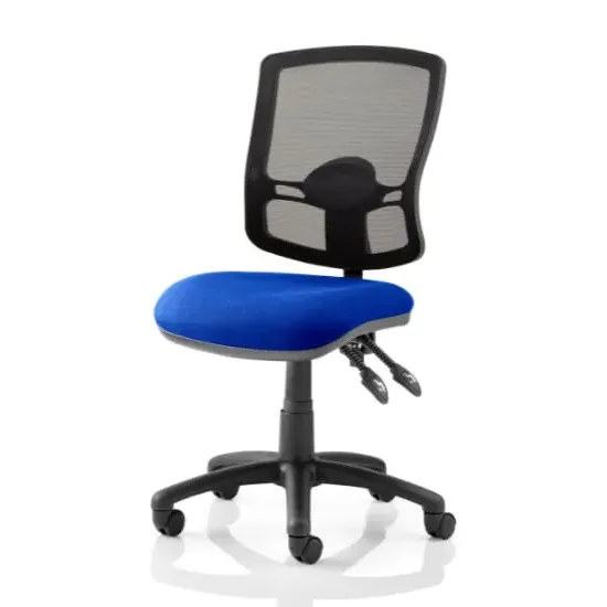 Eclipse Office Chair with Mesh Backrest - Blue, Fabric image