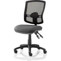 Eclipse Office Chair with Mesh Backrest - Charcoal, Fabric
