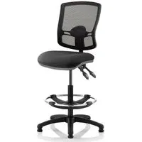Eclipse Office Chair with No Arms and Rise Kit - Black, Fabric