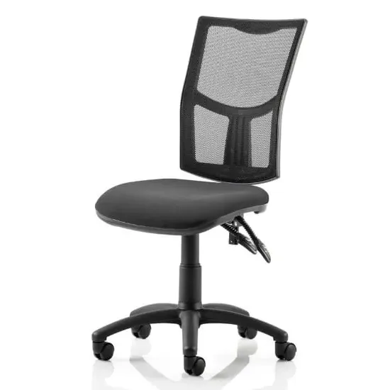 Eclipse Office Chair with No Arms - Black, Mesh image