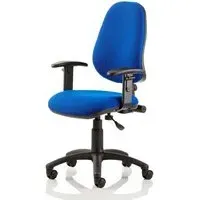 Eclipse Plus I Office Chair with Adjustable Arms - Blue, Fabric