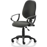 Eclipse Plus I Office Chair with Loop Arms - Black, Fabric