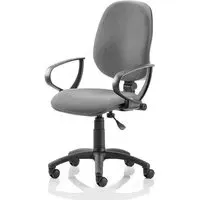 Eclipse Plus I Office Chair with Loop Arms - Charcoal, Fabric